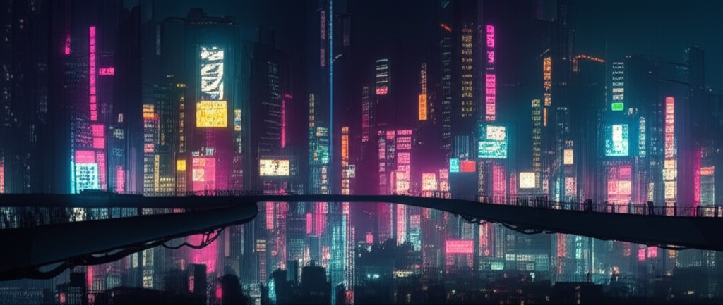 Cyberpunk cityscape